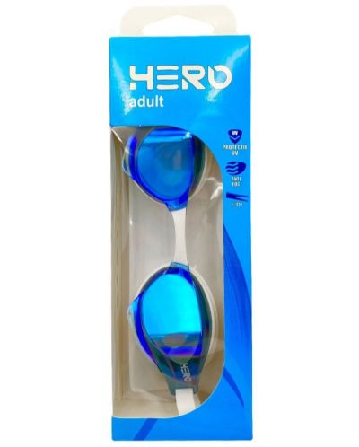 Състезателни очила за плуване HERO - Viper, бели/сини - 3