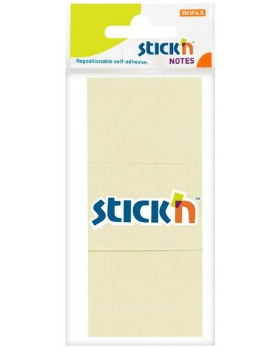 Самозалепващи се листчета Stick'n - 38 x 51 mm, жълти, 3 x 100 листа - 1
