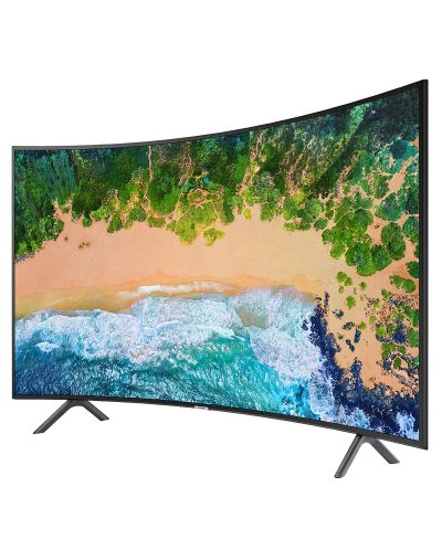 Смарт телевизор Samsung UE55NU7302 - 55", LED, 4K UHD, Curved, черен - 2