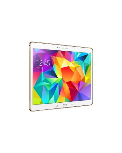 Samsung GALAXY Tab S 10.5" 4G/LTE - бял + калъф Simple Cover Titanium Bronze - 23