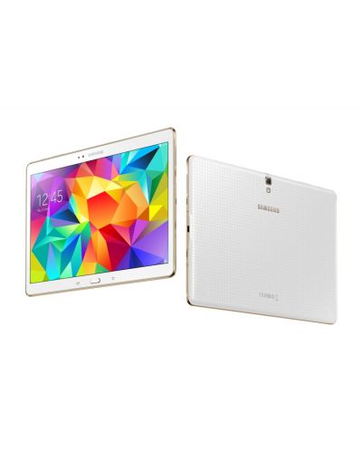 Samsung GALAXY Tab S 10.5" 4G/LTE - бял + калъф Simple Cover Titanium Bronze - 13