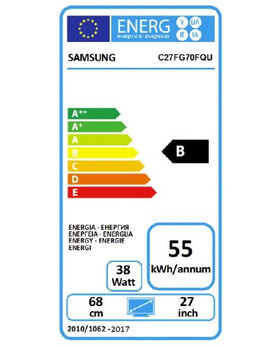 Samsung C27FG70FQUX, 27" Curved VA LED, Professional GAMING, 1,800R, Dual Hinge, 144hz, 1ms - 6