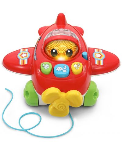 Бебешка играчка Vtech - Музикално самолетче, за дърпане - 2