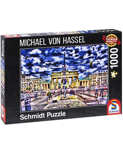 Пъзел Schmidt от 1000 части - Бранденбургската врата, Берлин, Михаел фон Хасел - 1