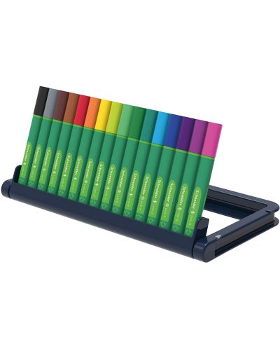 Комплект флумастери Schneider - Link-It, 16 цвята, в кутия със стойка - 1