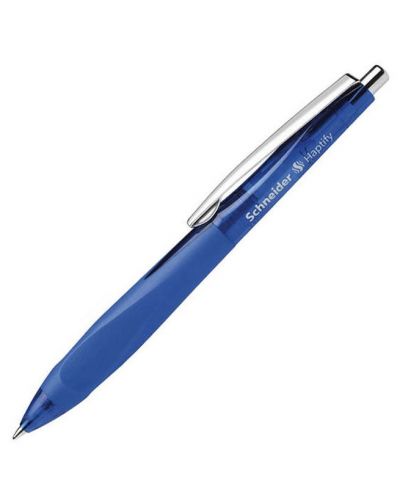 Автоматична химикалка Schneider - Slider Haptify, M, синьо тяло и мастило - 1