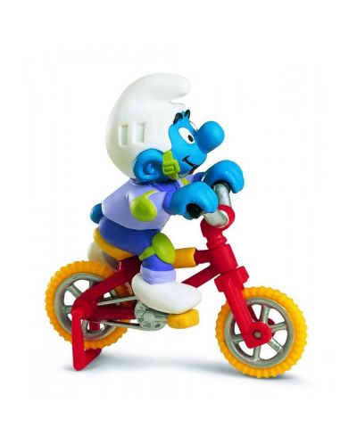 Фигурка Schleich The Smurfs - Супер Смърф с BMX