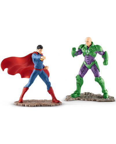 Комплект фигурки Schleich от серията "Лигата на справедливостта"  - Супермен срещу Лекс Лутор - 1