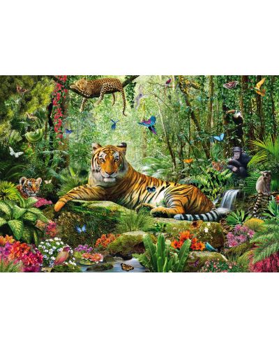 Пъзел Schmidt от 1500 части - Тигри в джунглата - 2