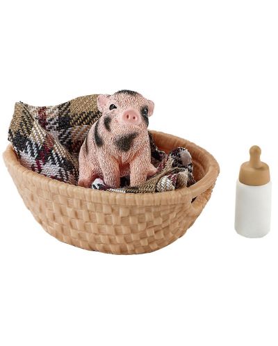 Фигурка Schleich Farm Life - Мини прасенце с бутилка