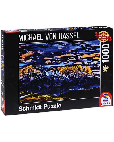 Пъзел Schmidt от 1000 части - Планински пейзаж, Михаел фон Хасел - 1