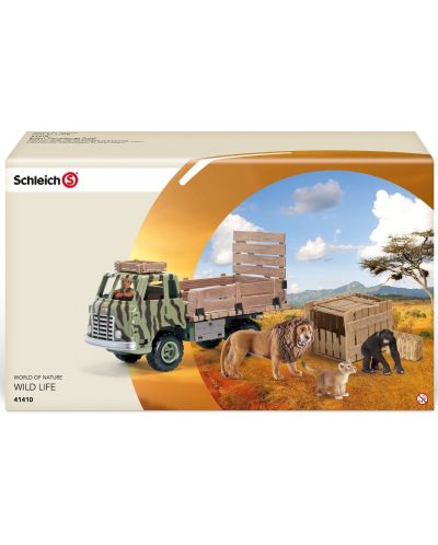 Комплект Schleich от серията "Диви животни" - Safari Animal Rescue Truck - 1