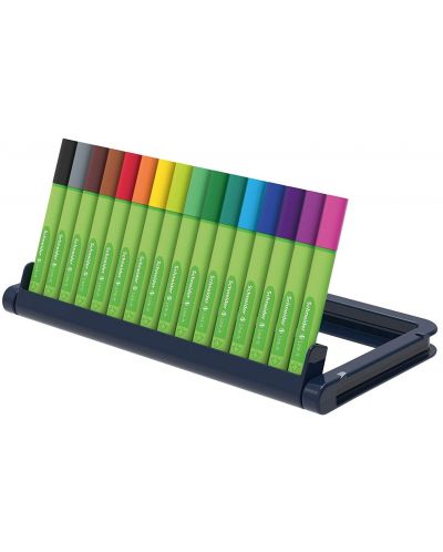 Комплект тънкописци Schneider - Link-It, 16 цвята, в кутия със стойка - 2
