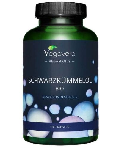 Schwarzkümmelöl Bio, 180 капсули, Vegavero - 1