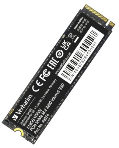 SDD памет Verbatim - Vi3000, 512GB, M.2, PCIe - 1