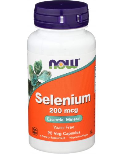 Selenium, 200 mcg, 90 капсули, Now - 1