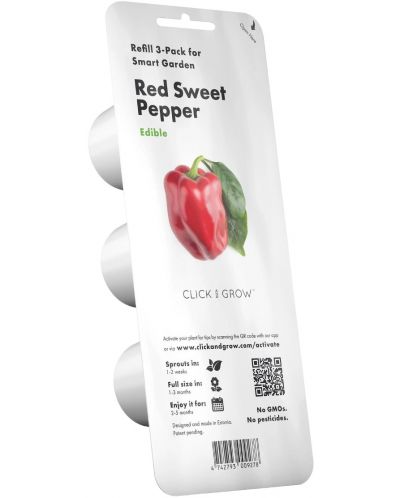 Семена Click and Grow - Червен сладък пипер, 3 пълнителя - 1