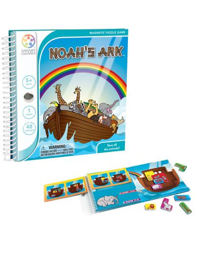 Магнитна игра Smart Games - Noah's Ark, издание за път - 1