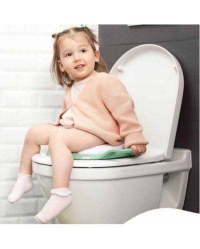 Седалка за тоалетна чиния с дръжки Badabulle - Зелена - 5