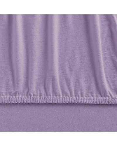 Сет ластичен чаршаф и калъфка TAC - 100% памук, за 100 х 200 cm, лилав - 2