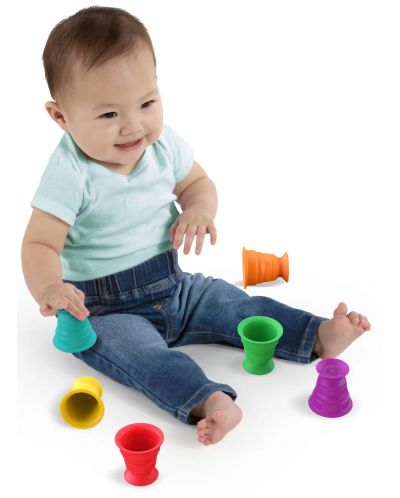 Сензорни играчки за баня Baby Einstein - Stack & Squish Cups - 3