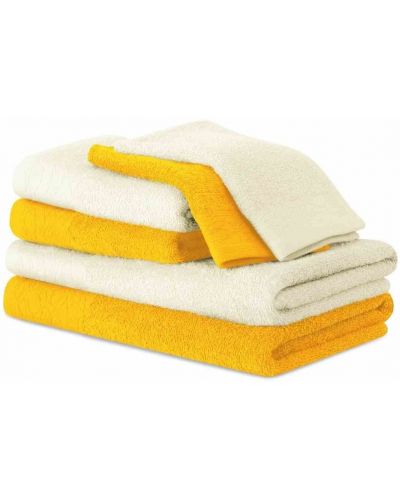 Сет от 6 хавлиени кърпи AmeliaHome - Flos, крем/жълти - 2