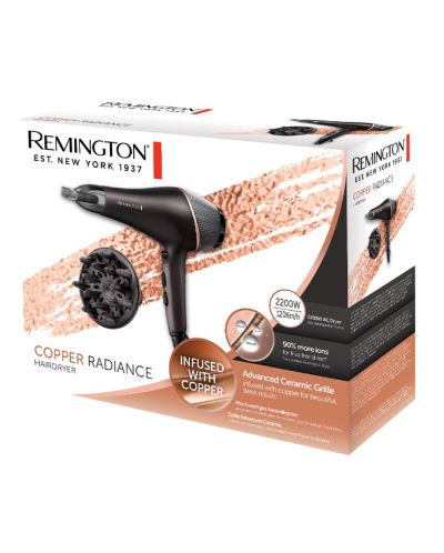 Сешоар Remington - AC5700 Copper Radiance, 2200W, 3 степени, златист/черен - 3