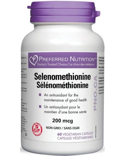 Selenomethionine, 200 mcg, 60 капсули, Natural Factors - 1
