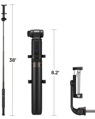 Селфи стик Spigen - S540W Selfie Stick Tripod, Bluetooth, черен - 4