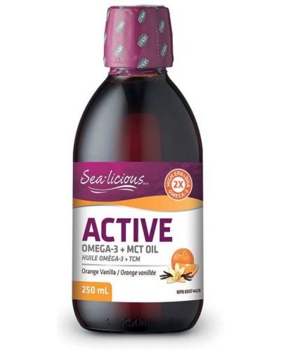 Sea-Licious Active Omega-3 + MCT Oil, 250 ml, Natural Factors - 1