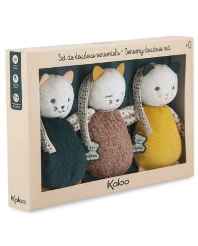Сет играчки Kaloo - Котета за гушкане, 3 броя - 4
