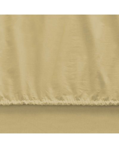 Сет чаршаф с ластик и калъфка TAC - 100% памук Р, за 100 х 200 cm, жълт - 3