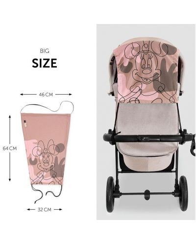 Сенник за бебешка количка Hauck - Minnie Mouse , rose - 4