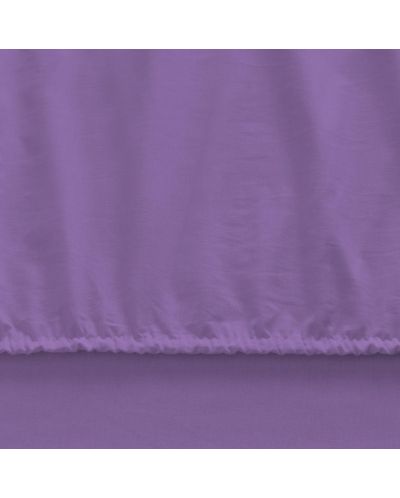 Сет чаршаф с ластик и калъфка TAC - 100% памук Р, за 100 х 200 cm, лилав - 2