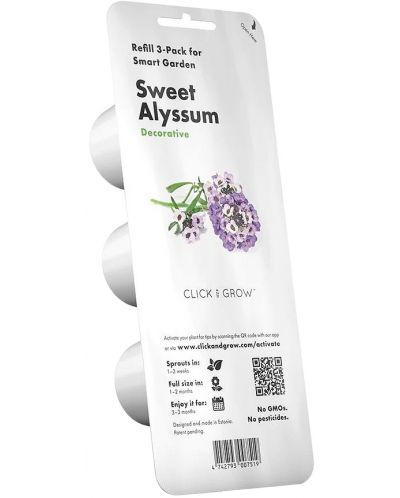 Семена Click and Grow - Сладък алисум, 3 пълнителя - 1