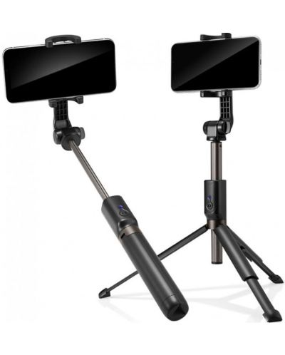 Селфи стик Spigen - S540W Selfie Stick Tripod, Bluetooth, черен - 1