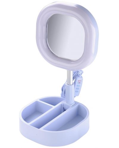 Селфи ринг Cellularline - Selfie Ring Mirror, универсален, бял - 3