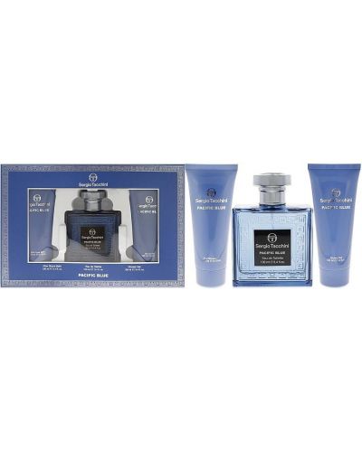 Sergio Tacchini Комплект Pacific Blue - Тоалетна вода, Душ гел и Балсам за след бръснене, 3 х 100 ml - 2