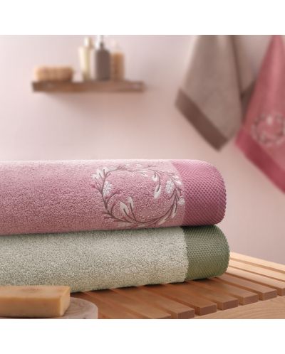 Сет от 4 хавлиени кърпи TAC - Lei Pure, розови/кафяви - 2