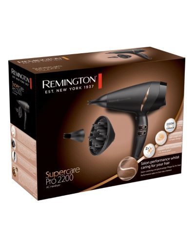 Сешоар Remington - Supercare Pro, AC7200, 2200W, 3 степени, черен - 4