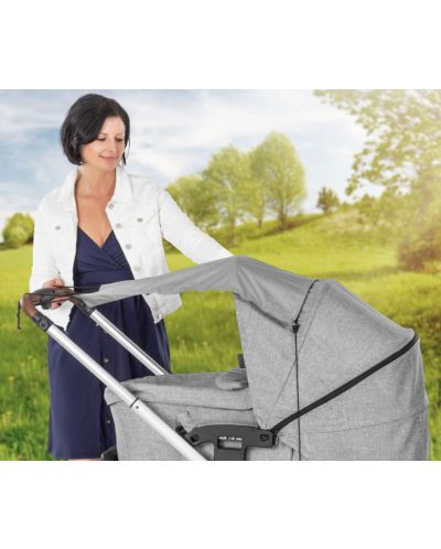 Сенник за бебешка количка Reer Shine Safe - Сив меланж - 2