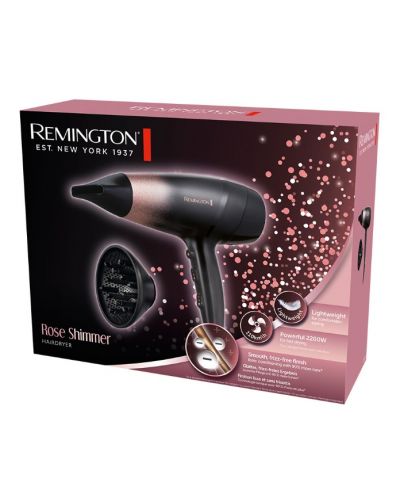 Сешоар Remington - D5305 Rose Shimmer, 2200W, 3 степени, черен/розов - 2