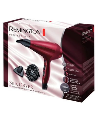 Сешоар Remington - Silk Dryer, AC9096, 2400W, 3 степени, червен - 3