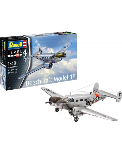 Сглобяем модел Revell Съвременни: Самолети - Beechcraft Model 18 - 8