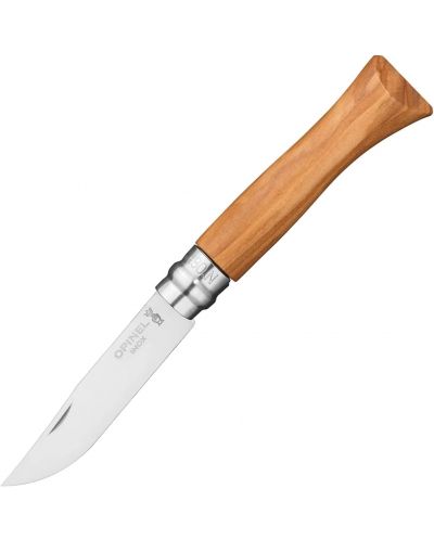 Сгъваем нож Opinel Luxe - 7 cm, маслиново дърво - 1