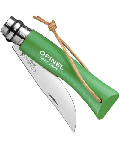 Сгъваем нож Opinel Inox - Colorama, №7, зелен - 2