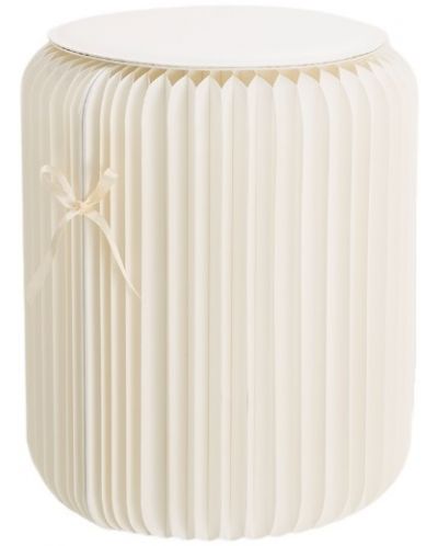 Сгъваема табуретка Stretchy - Macaron, 28 cm, бяла - 1