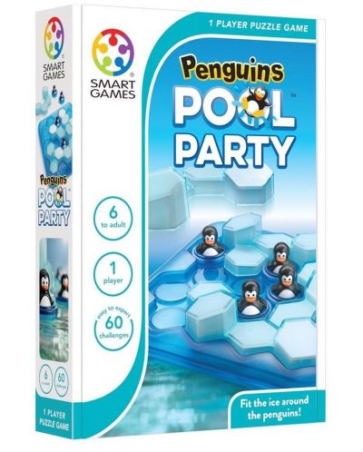 Детска логическа игра Smart Games Compact - Пингвини край басейна - 1