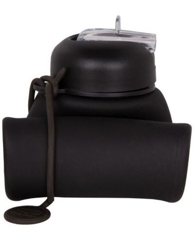 Сгъваема силиконова бутилка Cool Pack Pump - Rpet Black, 600 ml - 2