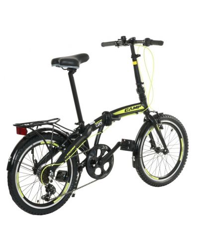 Сгъваем градски велосипед CAMP - Q10, 20", черен/жълт - 5